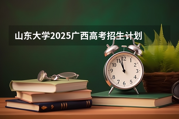 山东大学2025广西高考招生计划 招多少人