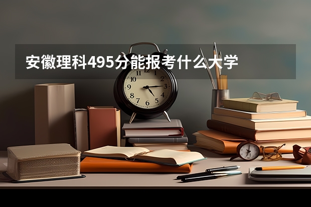 安徽理科495分能报考什么大学