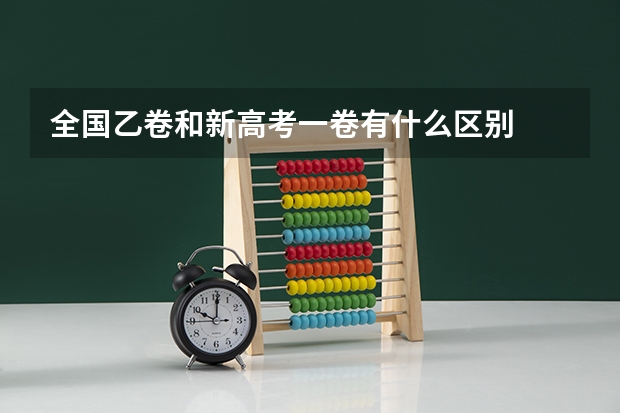 全国乙卷和新高考一卷有什么区别