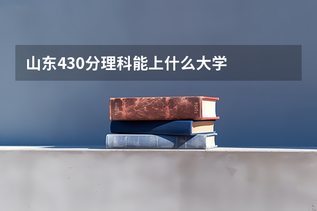 山东430分理科能上什么大学
