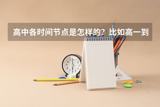 高中各时间节点是怎样的？比如高一到高三什么时候开学、高考时间、小高考时间等等，尽量详细，谢谢~