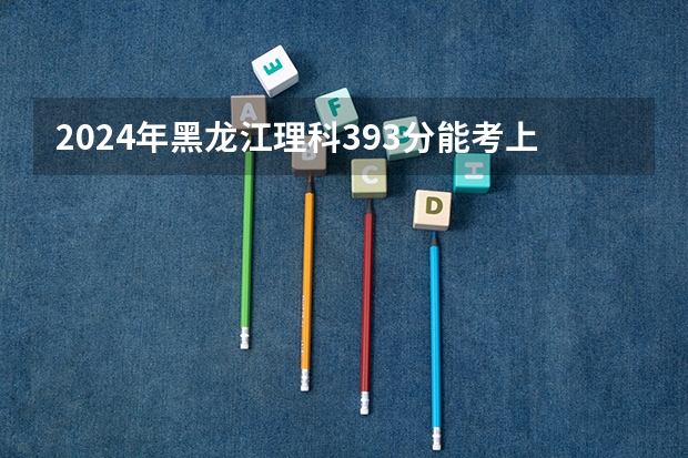 2024年黑龙江理科393分能考上什么大学？