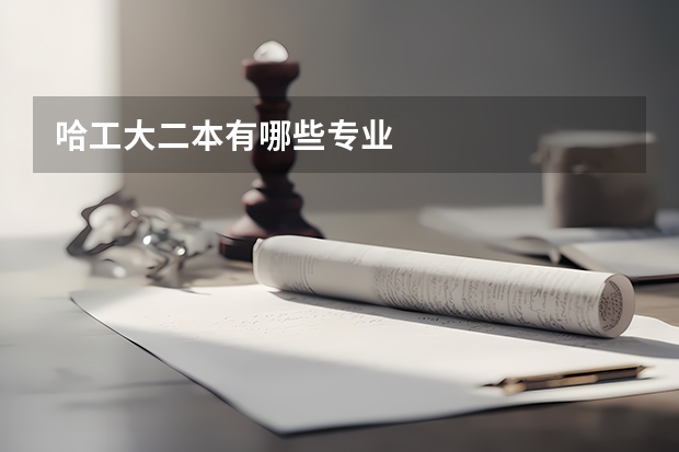 哈工大二本有哪些专业