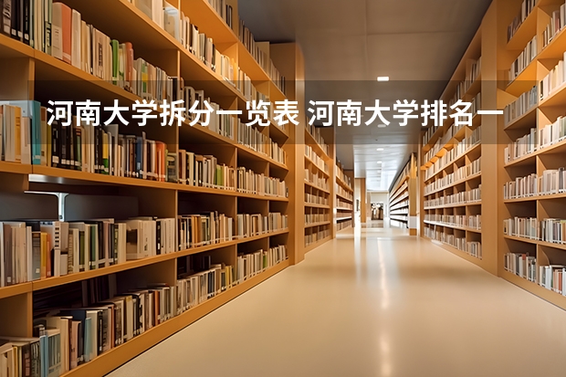 河南大学拆分一览表 河南大学排名一览表