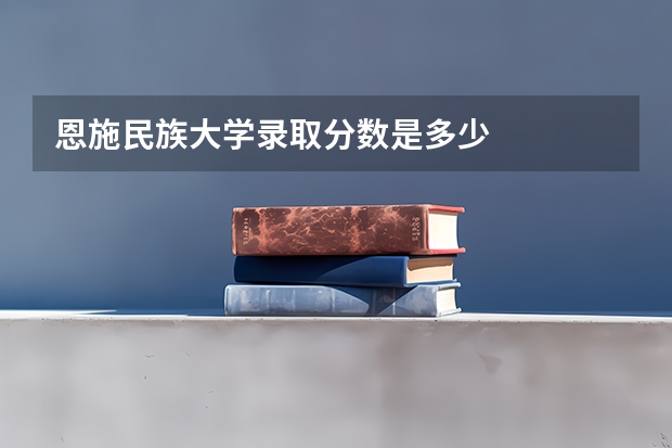 恩施民族大学录取分数是多少