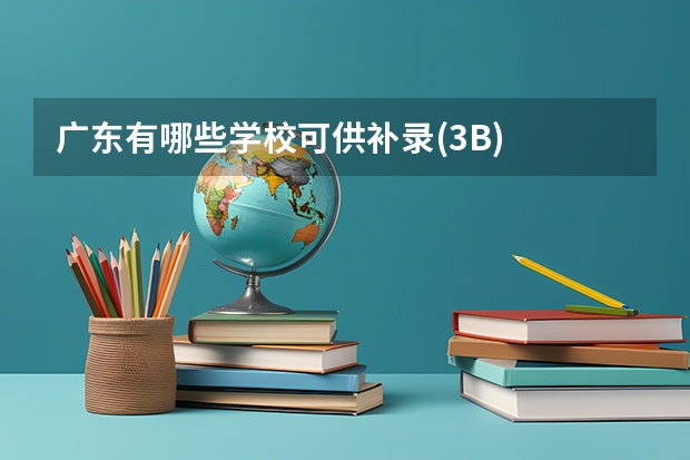 广东有哪些学校可供补录(3B)