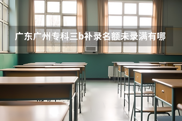 广东广州专科三b补录名额未录满有哪些学院