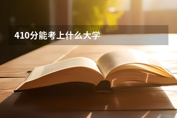 410分能考上什么大学