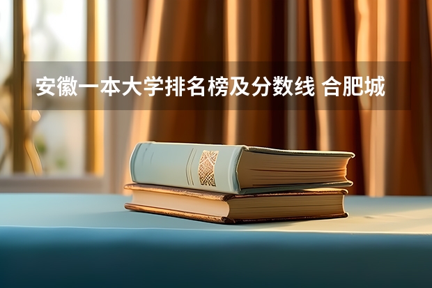 安徽一本大学排名榜及分数线 合肥城市学院是二本还是三本？