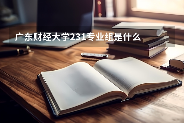 广东财经大学231专业组是什么
