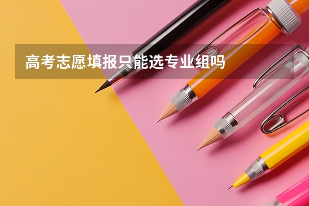 高考志愿填报只能选专业组吗