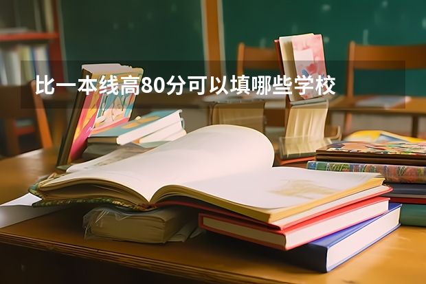 比一本线高80分可以填哪些学校