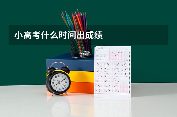 小高考什么时间出成绩
