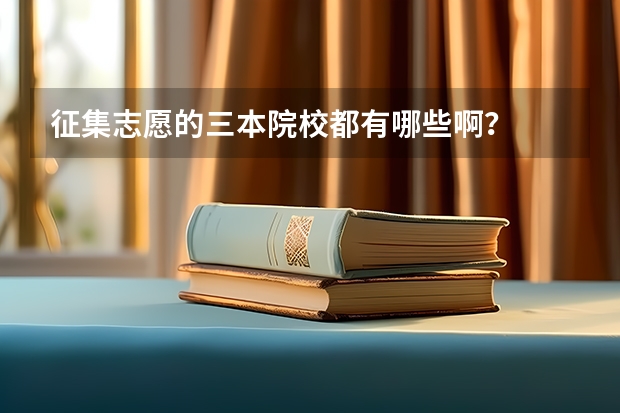 征集志愿的三本院校都有哪些啊？