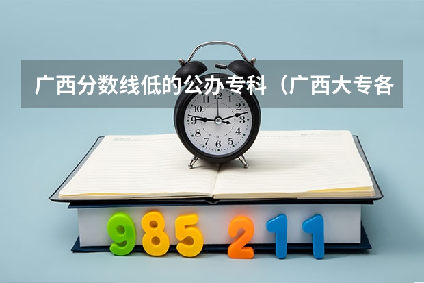广西分数线低的公办专科（广西大专各院校分数线广西专科院校招生分数线）