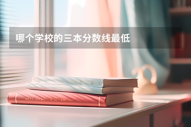 哪个学校的三本分数线最低