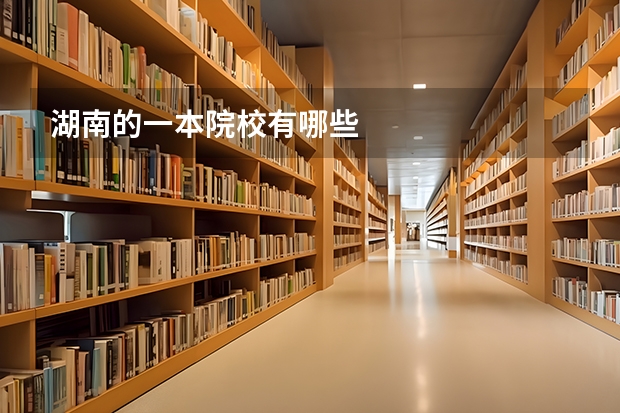 湖南的一本院校有哪些