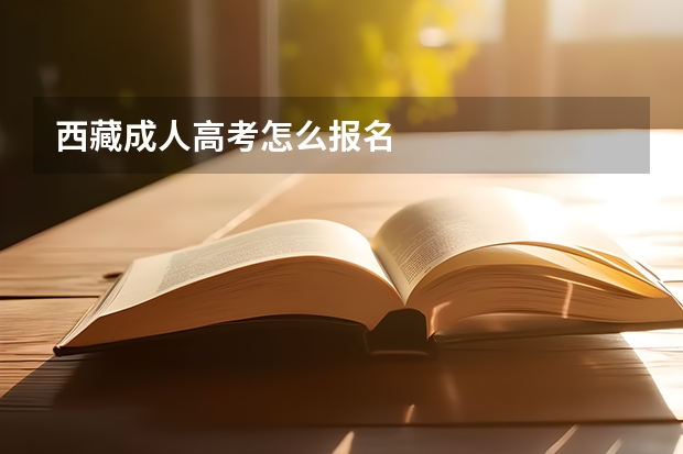 西藏成人高考怎么报名