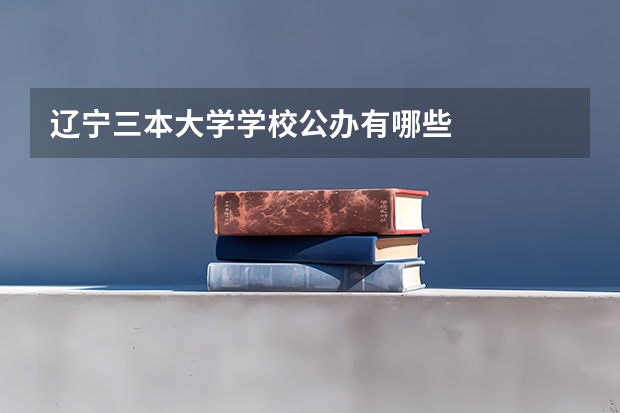 辽宁三本大学学校公办有哪些