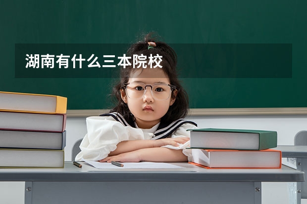 湖南有什么三本院校