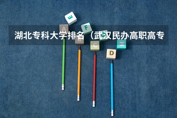 湖北专科大学排名(武汉民办高职高专学校排名)