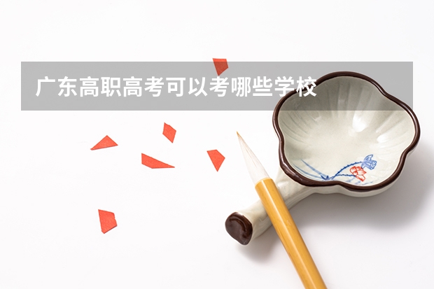 广东高职高考可以考哪些学校