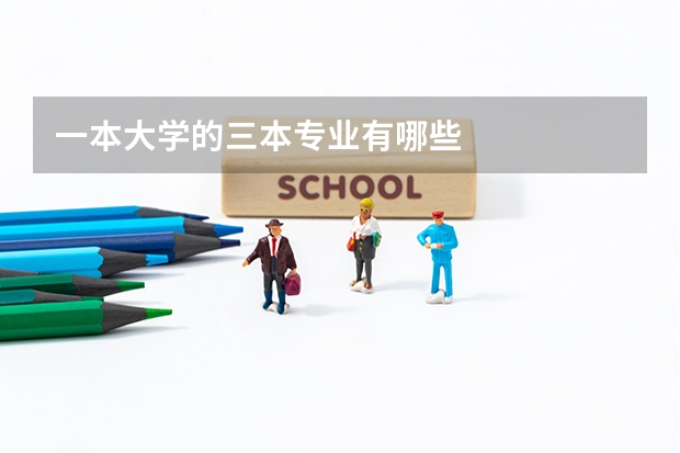 一本大学的三本专业有哪些