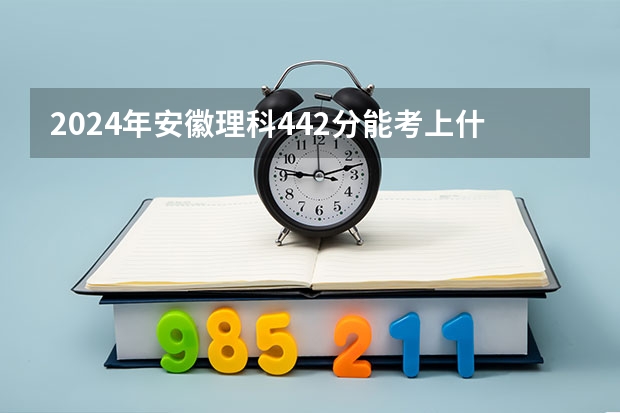 2024年安徽理科442分能考上什么大学？