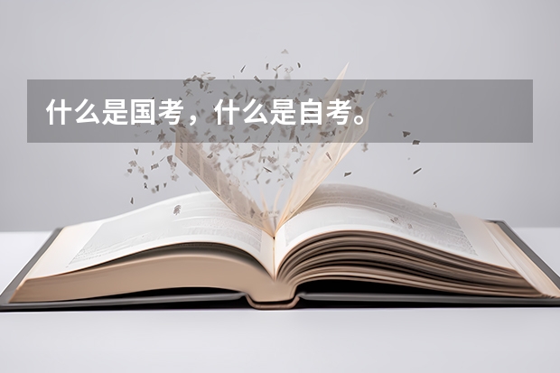 什么是国考，什么是自考。