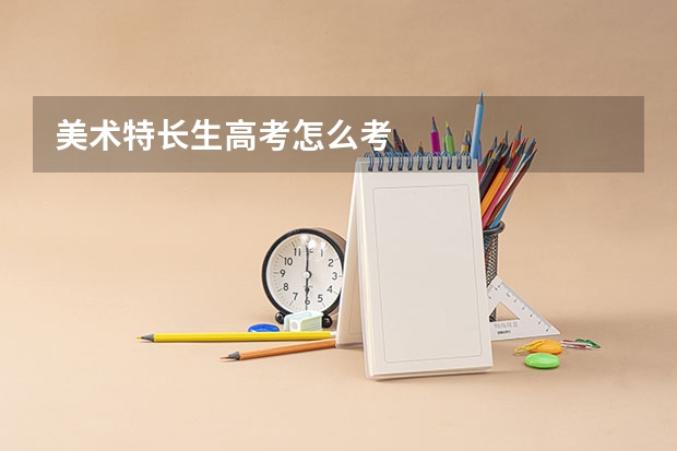 美术特长生高考怎么考