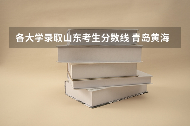 各大学录取山东考生分数线 青岛黄海学院分数线