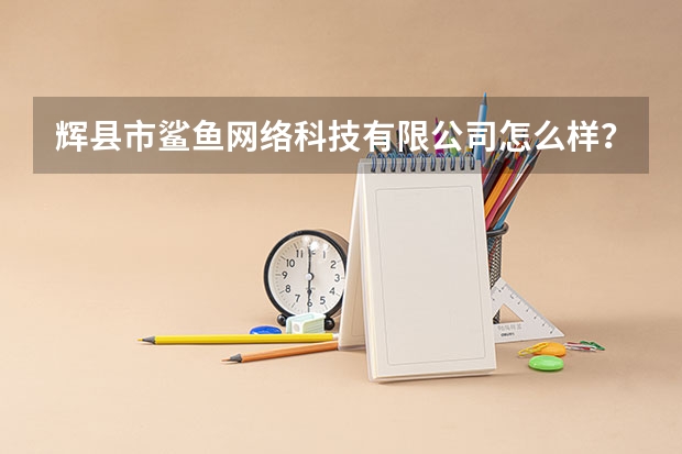 辉县市鲨鱼网络科技有限公司怎么样？