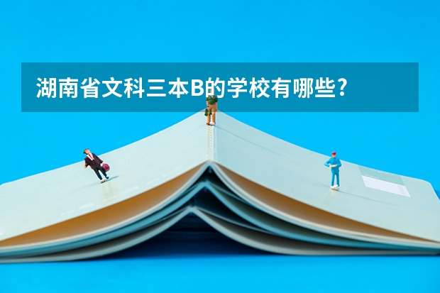 湖南省文科三本B的学校有哪些?