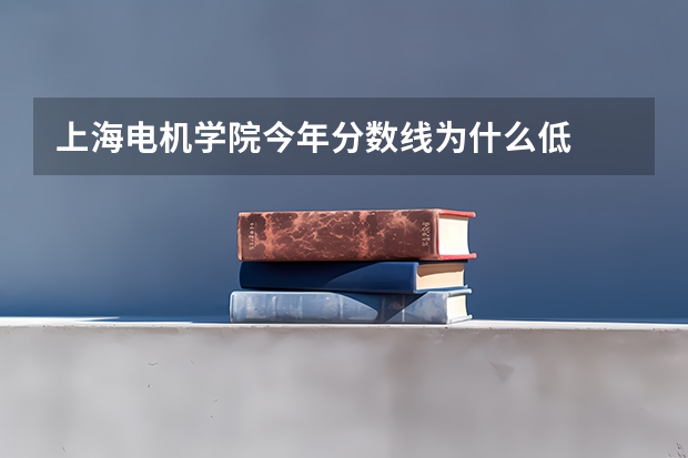 上海电机学院今年分数线为什么低