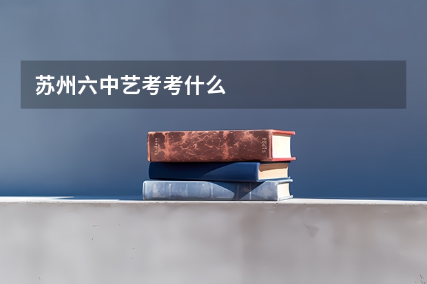 苏州六中艺考考什么