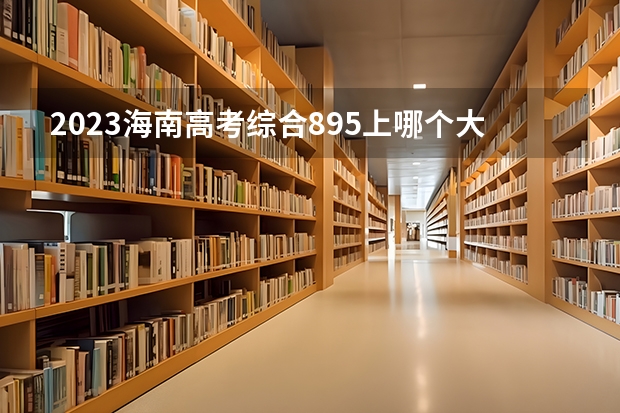 2023海南高考综合895上哪个大学合适