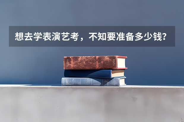 想去学表演艺考，不知要准备多少钱？