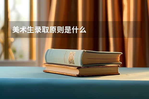 美术生录取原则是什么