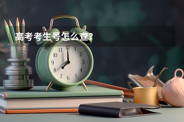 高考考生号怎么查？