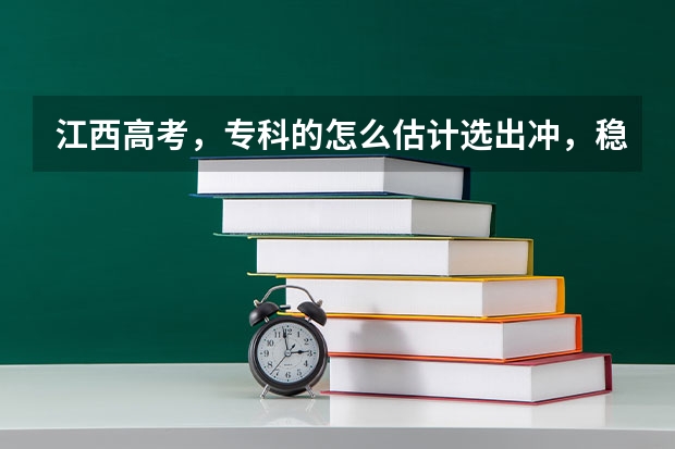江西高考，专科的怎么估计选出冲，稳，保的院校填志愿