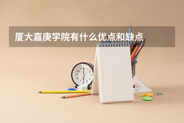 厦大嘉庚学院有什么优点和缺点