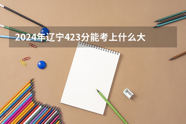 2024年辽宁423分能考上什么大学？