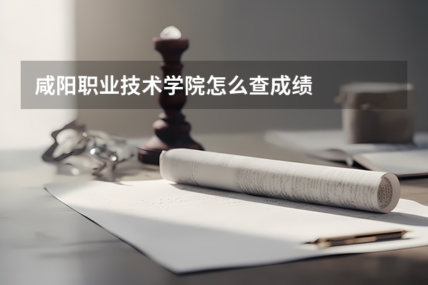 咸阳职业技术学院怎么查成绩