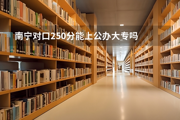南宁对口250分能上公办大专吗