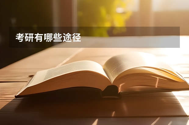 考研有哪些途径