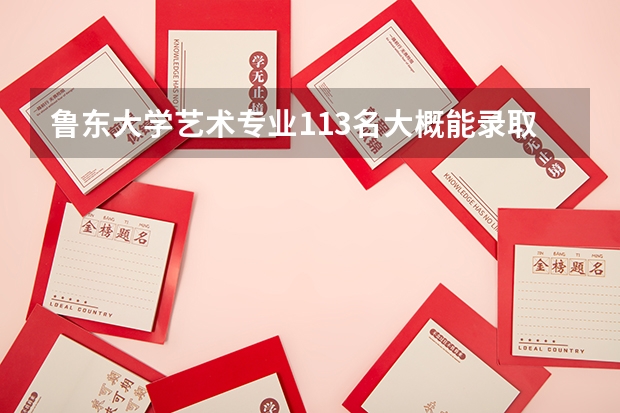 鲁东大学艺术专业113名大概能录取吗？