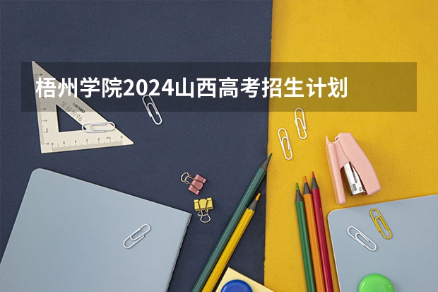 梧州学院2024山西高考招生计划 招多少人