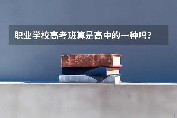 职业学校高考班算是高中的一种吗？