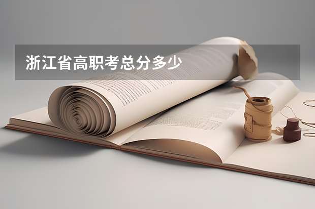 浙江省高职考总分多少