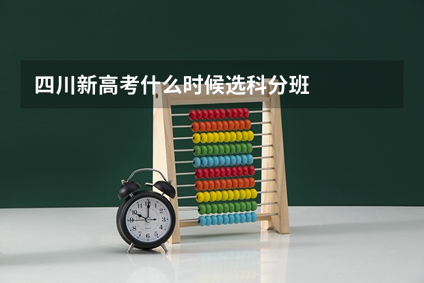 四川新高考什么时候选科分班